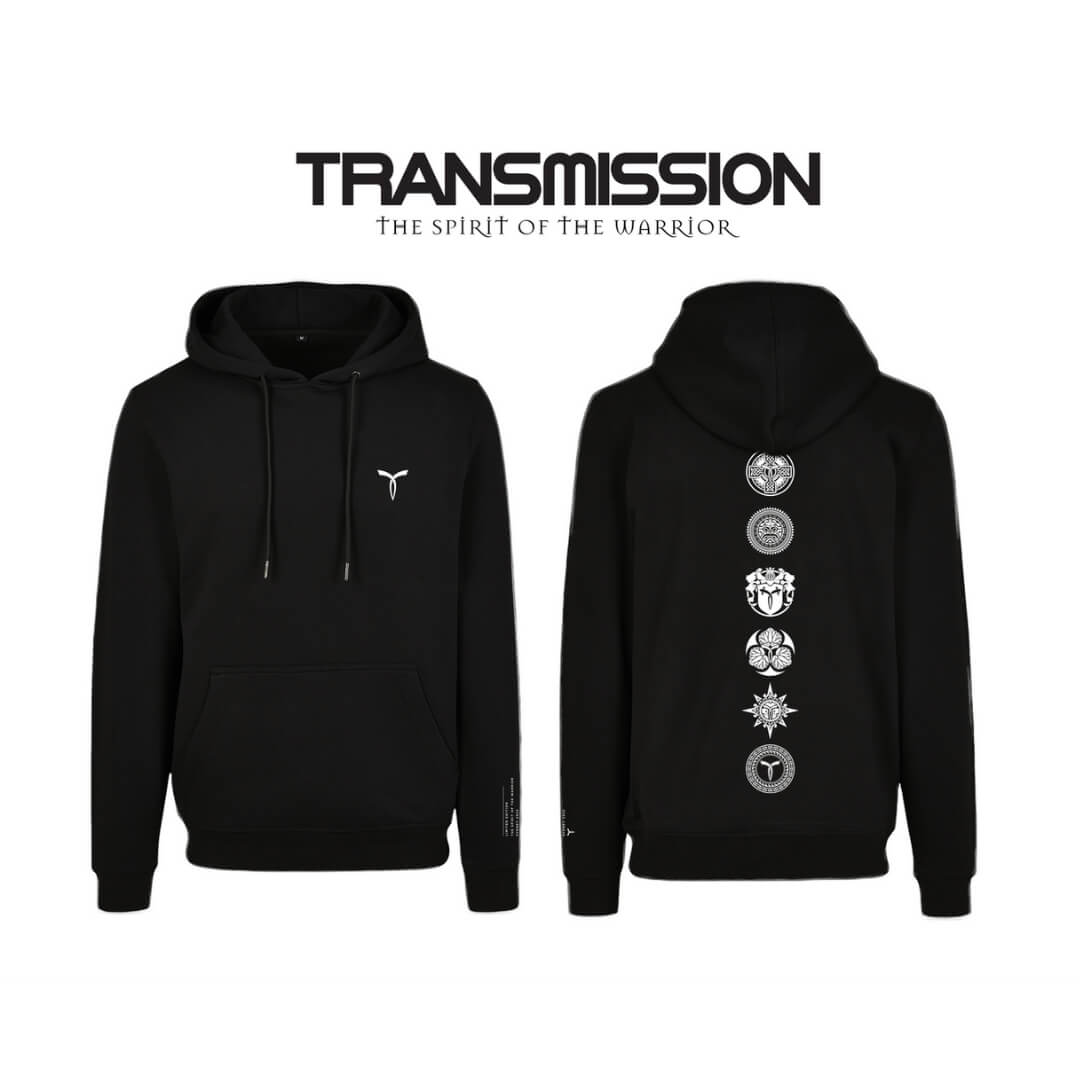 White Spirit of the Warrior Symbols Hoodie